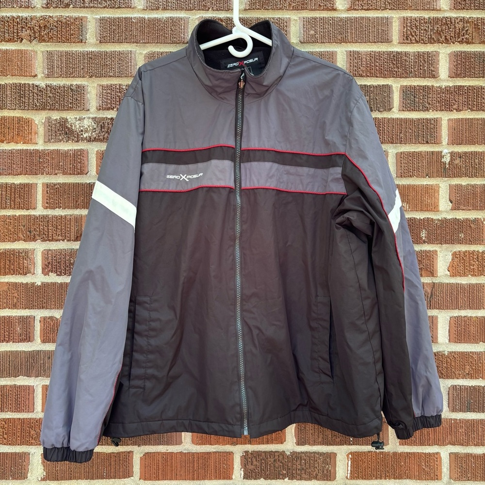 ZeroXposur Jacket Coat Black Grey Red trim Moto Snowboard Men’s Size XL